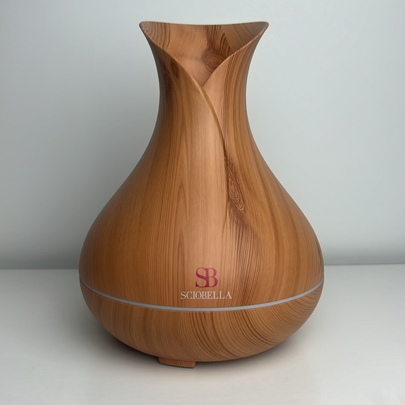 NIB Essential Oil Diffuser, Wood Grain, Ultrasonic Aromatherapy 500ml - Picture 2 of 11